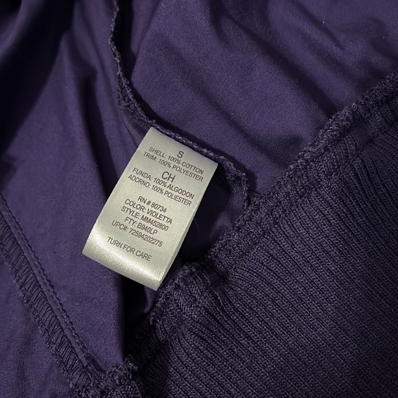 Miley Cyrus Max Azira Purple Jacket Buttoned 3/4 Ruched Sleeves Cropped Cuffed - Picture 6 of 8